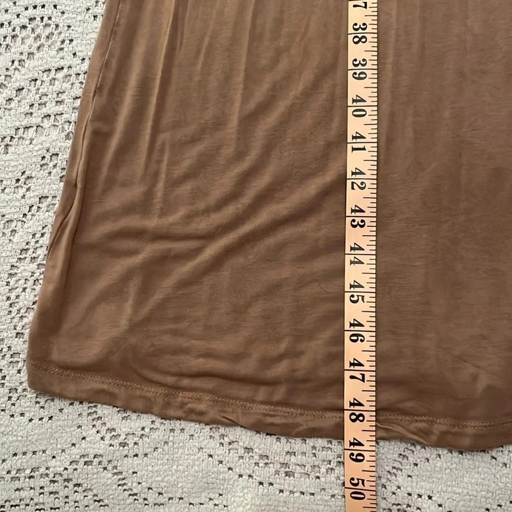 Anthropologie light brown camel trench coat style wrap dress XS 4 6 ๐ค๐ต๏ธ๐๐ป๐งฅ - Picture 4 of 7